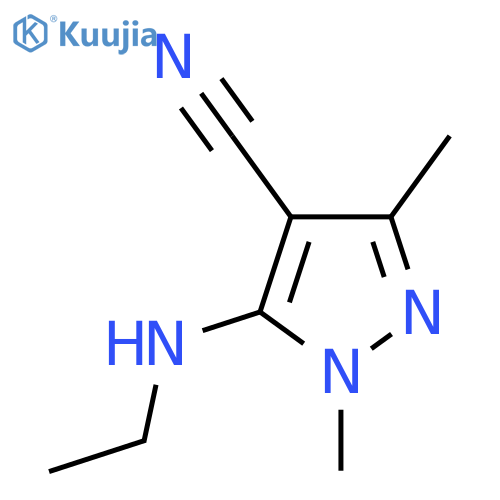 5-(Ethylamino)-1,3-dimethyl-1h-pyrazole-4-carbonitrile structure