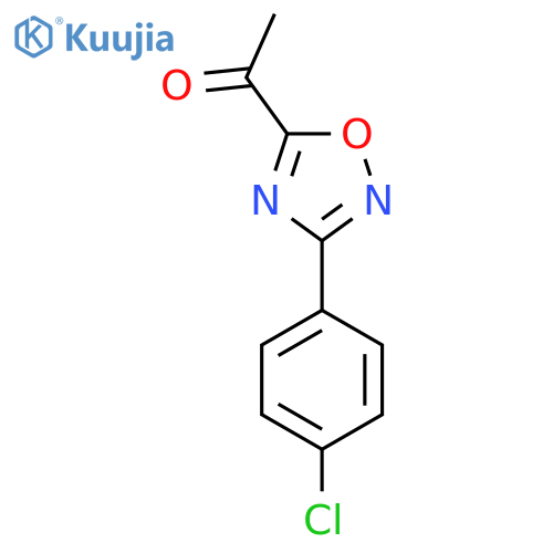 1-3-(4-chlorophenyl)-1,2,4-oxadiazol-5-ylethan-1-one structure