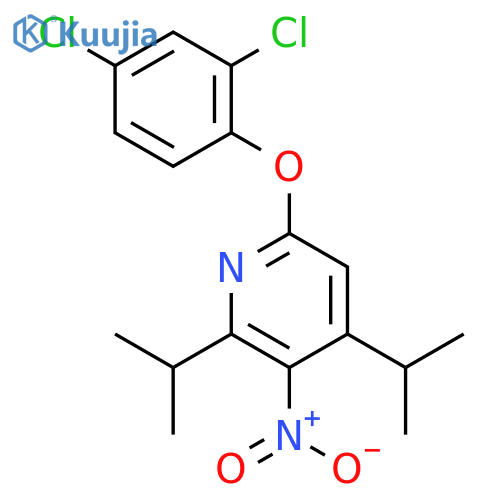 Pyridine, 6-(2,4-dichlorophenoxy)-2,4-bis(1-methylethyl)-3-nitro- structure