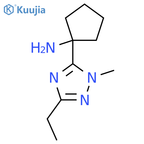 1-(3-ethyl-1-methyl-1H-1,2,4-triazol-5-yl)cyclopentan-1-amine structure