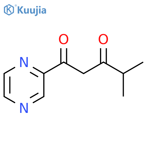 4-methyl-1-(pyrazin-2-yl)pentane-1,3-dione structure