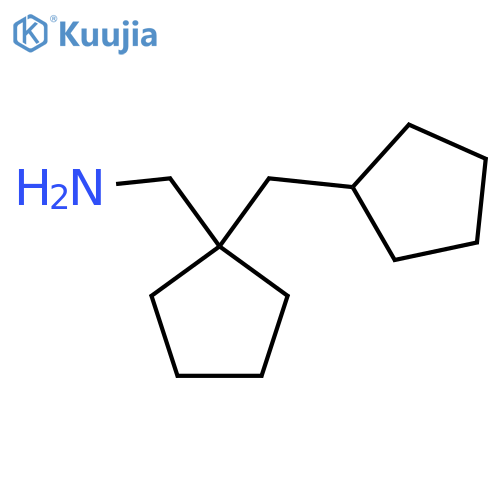 1-(cyclopentylmethyl)cyclopentylmethanamine structure