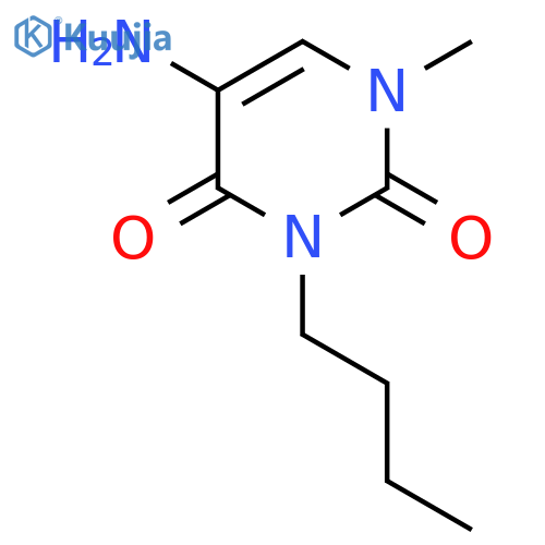 5-Amino-3-butyl-1-methyl-1,2,3,4-tetrahydropyrimidine-2,4-dione structure