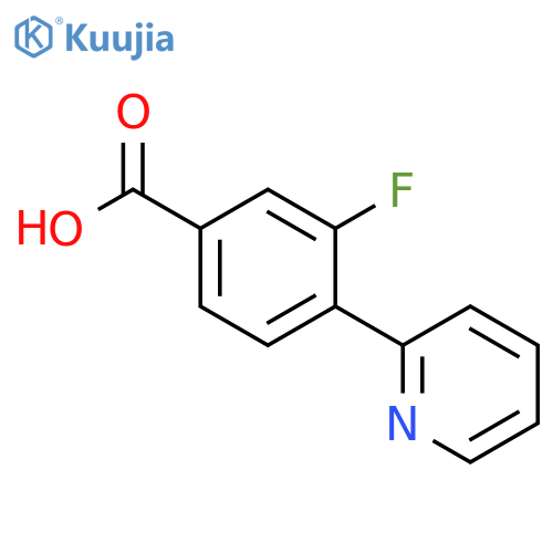 Benzoic acid, 3-fluoro-4-(2-pyridinyl)- structure
