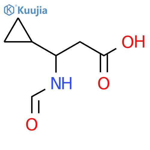3-cyclopropyl-3-formamidopropanoic acid structure