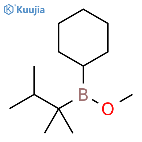 Borinic acid, B-cyclohexyl-B-(1,1,2-trimethylpropyl)-, methyl ester structure