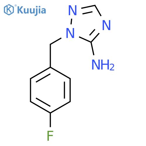1-(4-fluorophenyl)methyl-1H-1,2,4-triazol-5-amine structure