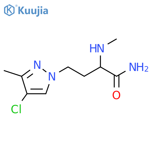 4-(4-chloro-3-methyl-1H-pyrazol-1-yl)-2-(methylamino)butanamide structure
