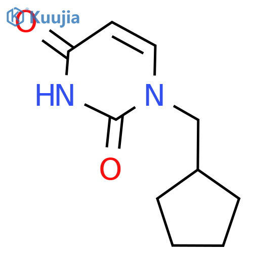 1-(cyclopentylmethyl)-1,2,3,4-tetrahydropyrimidine-2,4-dione structure