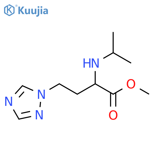 methyl 2-(propan-2-yl)amino-4-(1H-1,2,4-triazol-1-yl)butanoate structure