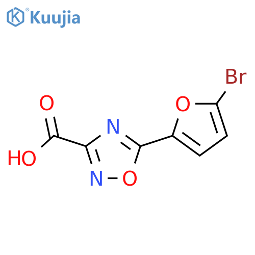 5-(5-Bromofuran-2-yl)-1,2,4-oxadiazole-3-carboxylic acid structure