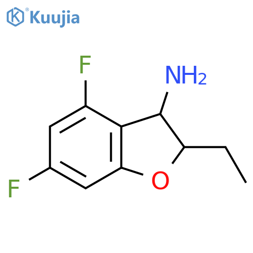 2-Ethyl-4,6-difluoro-2,3-dihydro-1-benzofuran-3-amine structure