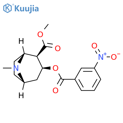 8-Azabicyclo[3.2.1]octane-2-carboxylic acid,8-methyl-3-[(3-nitrobenzoyl)oxy]-, methyl ester, (1R,2R,3S,5S)- structure