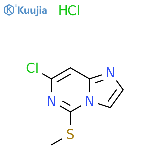 7-chloro-5-(methylsulfanyl)imidazo1,2-cpyrimidine hydrochloride structure