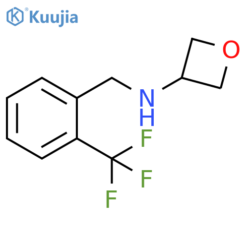 N-{[2-(trifluoromethyl)phenyl]methyl}oxetan-3-amine structure