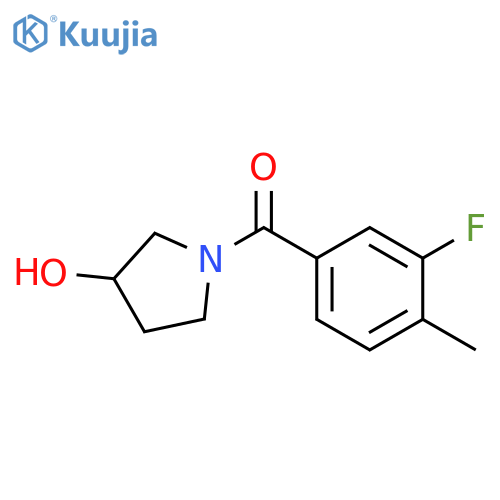 (3-fluoro-4-methylphenyl)(3-hydroxypyrrolidin-1-yl)methanone structure