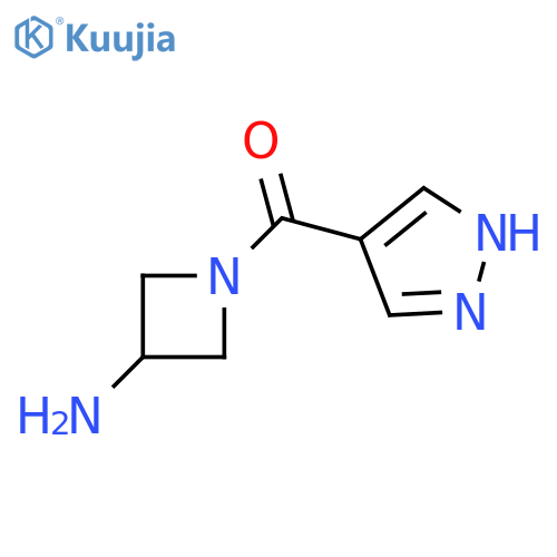 1-(1H-pyrazole-4-carbonyl)azetidin-3-amine structure