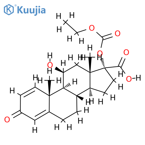 (11b,17a)-17-(Ethoxycarbonyl)oxy-11-hydroxy-3-oxo-androsta-1,4-diene-17-carboxylic Acid structure