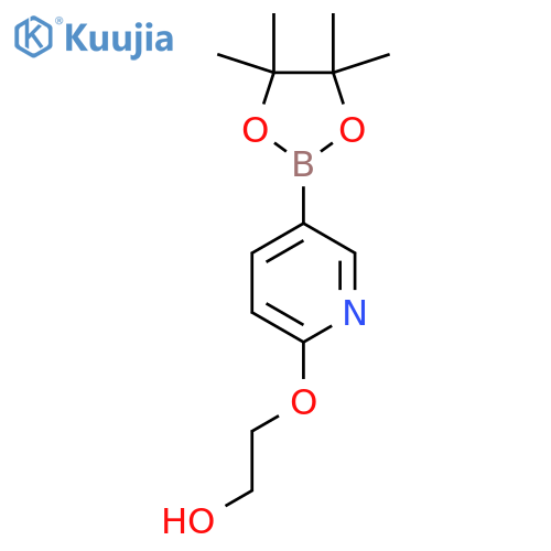 [6-(2-Hydroxyethoxy)pyridin-3-yl]boronic acid pinacol ester structure