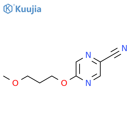 5-(3-methoxypropoxy)pyrazine-2-carbonitrile structure