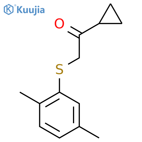 1-Cyclopropyl-2-((2,5-dimethylphenyl)thio)ethan-1-one structure