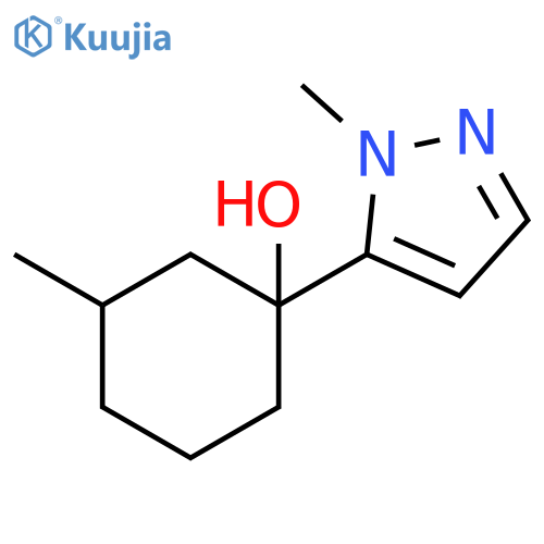 3-Methyl-1-(1-methyl-1H-pyrazol-5-yl)cyclohexanol structure