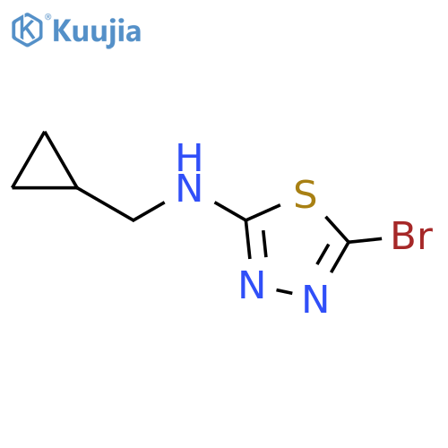 5-bromo-N-(cyclopropylmethyl)-1,3,4-thiadiazol-2-amine structure