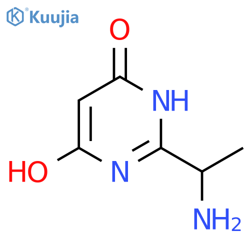 2-(1-aminoethyl)-6-hydroxy-3,4-dihydropyrimidin-4-one structure