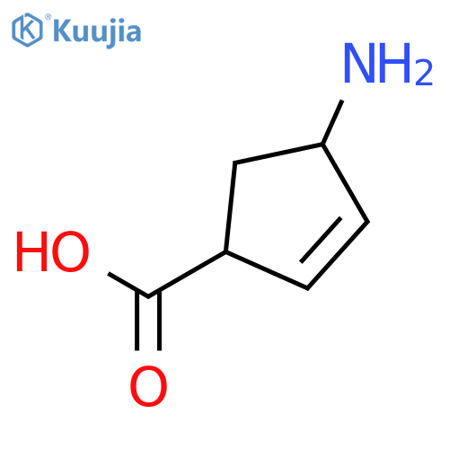 (1R,4S)-4-aminocyclopent-2-ene-1-carboxylic acid structure