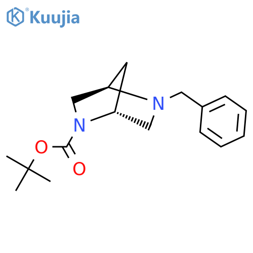 Tert-butyl (1r,4r)-5-benzyl-2,5-diazabicyclo[2.2.1]heptane-2-carboxylate structure