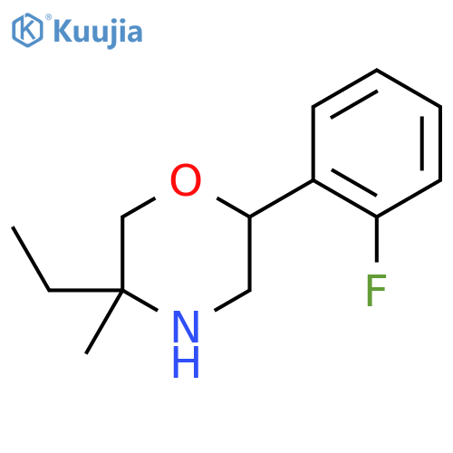 5-Ethyl-2-(2-fluorophenyl)-5-methylmorpholine structure