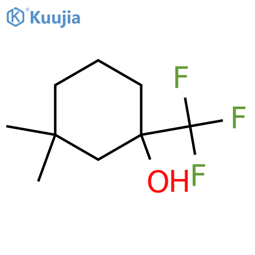 3,3-dimethyl-1-(trifluoromethyl)cyclohexan-1-ol structure