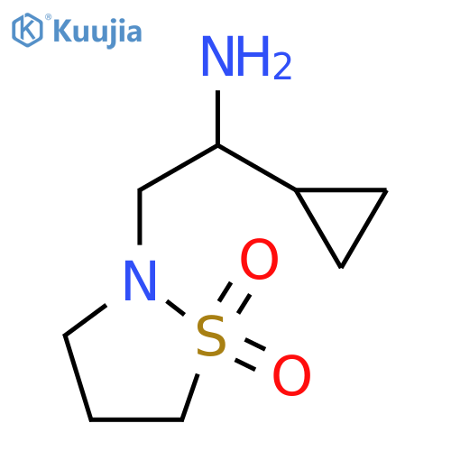 2-(2-amino-2-cyclopropylethyl)-1lambda6,2-thiazolidine-1,1-dione structure