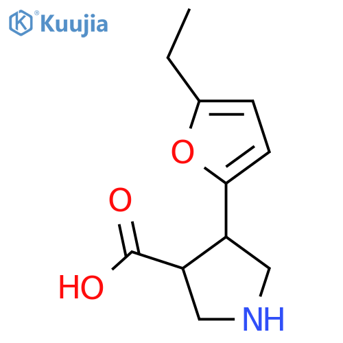 4-(5-Ethylfuran-2-yl)pyrrolidine-3-carboxylic acid structure