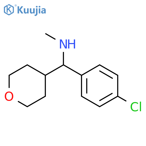 [(4-chlorophenyl)(oxan-4-yl)methyl](methyl)amine structure