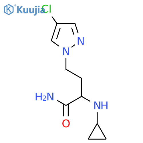 4-(4-chloro-1H-pyrazol-1-yl)-2-(cyclopropylamino)butanamide structure