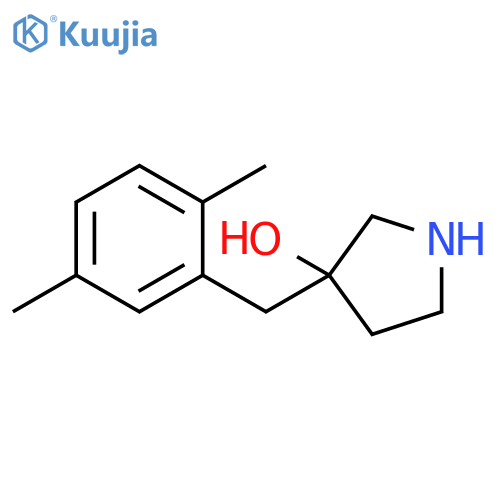 3-(2,5-dimethylphenyl)methylpyrrolidin-3-ol structure