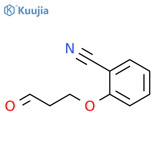 2-(3-oxopropoxy)benzonitrile structure
