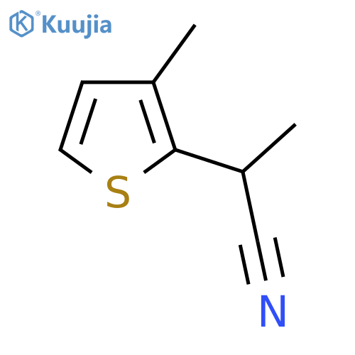 2-(3-methylthiophen-2-yl)propanenitrile structure