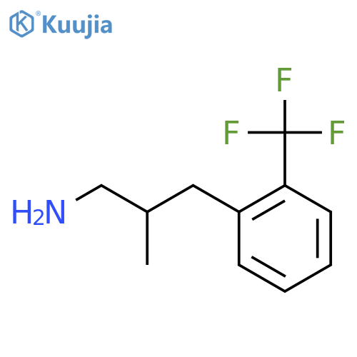 2-methyl-3-2-(trifluoromethyl)phenylpropan-1-amine structure