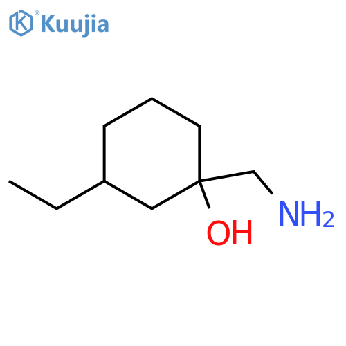1-(aminomethyl)-3-ethylcyclohexan-1-ol structure