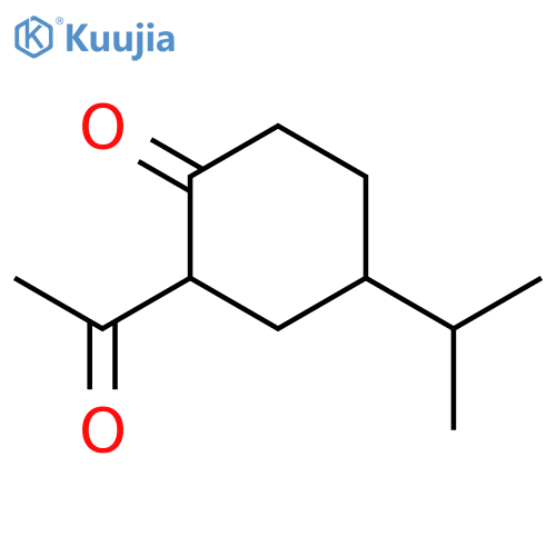 2-Acetyl-4-(propan-2-yl)cyclohexan-1-one structure