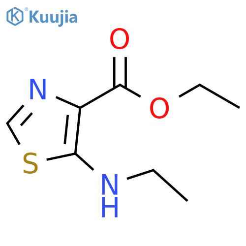 4-Thiazolecarboxylic acid, 5-(ethylamino)-, ethyl ester structure