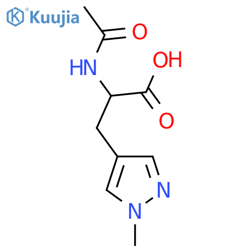 2-acetamido-3-(1-methyl-1H-pyrazol-4-yl)propanoic acid structure