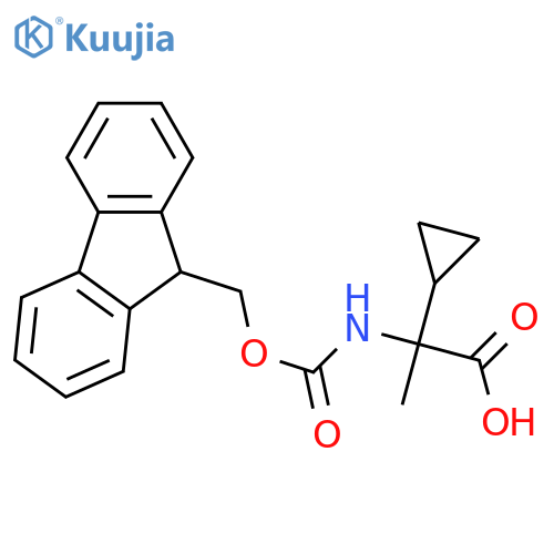 2-cyclopropyl-2-({[(9H-fluoren-9-yl)methoxy]carbonyl}amino)propanoic acid structure