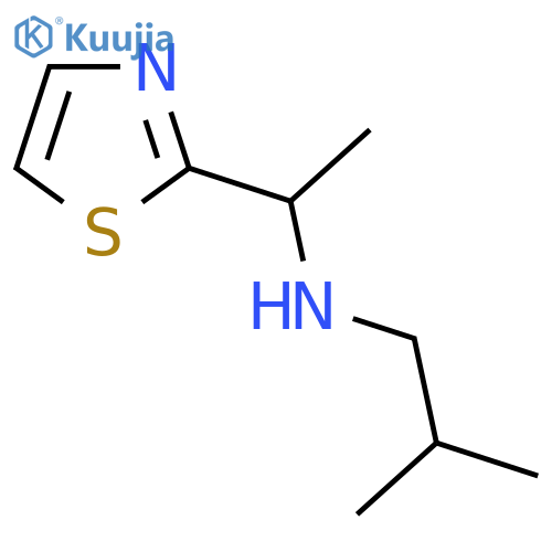 (2-methylpropyl)1-(1,3-thiazol-2-yl)ethylamine structure