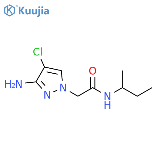 1H-Pyrazole-1-acetamide, 3-amino-4-chloro-N-(1-methylpropyl)- structure