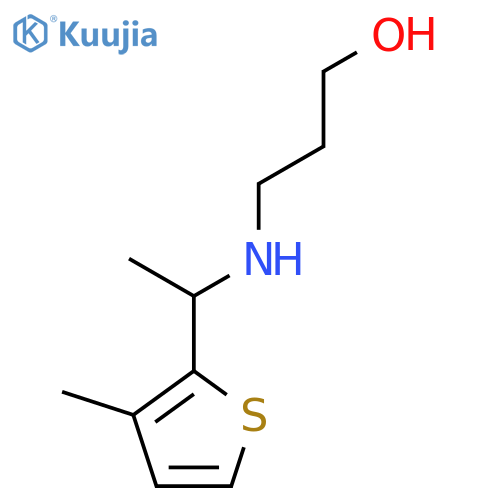 3-{1-(3-methylthiophen-2-yl)ethylamino}propan-1-ol structure