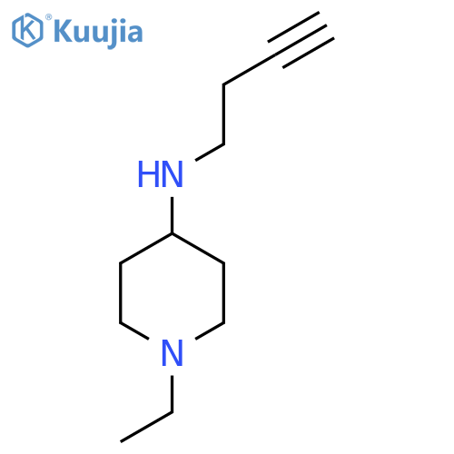 N-(but-3-yn-1-yl)-1-ethylpiperidin-4-amine structure