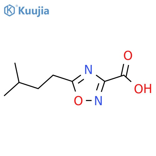 5-(3-methylbutyl)-1,2,4-oxadiazole-3-carboxylic acid structure